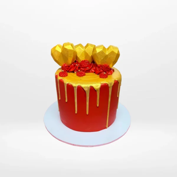 Love Cake by The Cravery, romantic handcrafted cake from our cake shop in Redditch.