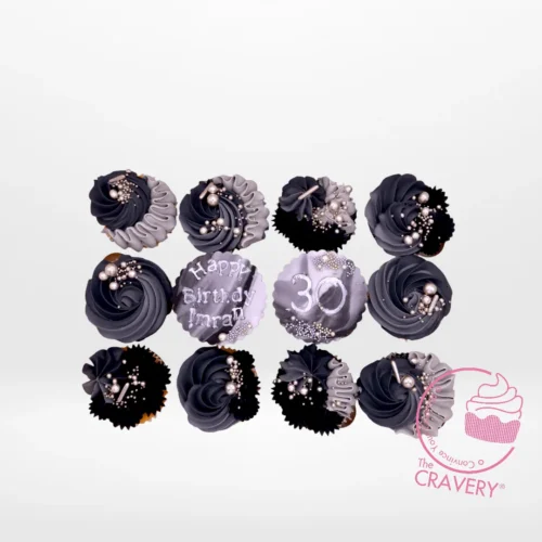 Marble Cupcakes by The Cravery, chocolate and vanilla swirl cupcakes topped with buttercream frosting, baked fresh in Birmingham.