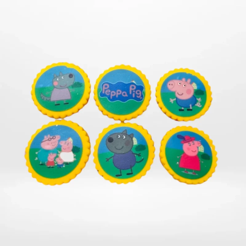 Peppa Cupcakes, The Cravery Birmingham Peppa Cupcakes by The Cravery, cupcakes topped with edible Peppa Pig character prints, baked fresh in Birmingham.