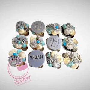 Personalised Cupcakes by The Cravery, handcrafted custom cupcakes available for delivery in Birmingham.