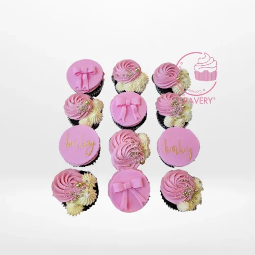 Cupcakes Babyshower by The Cravery, handcrafted baby shower cupcakes made in Solihull.