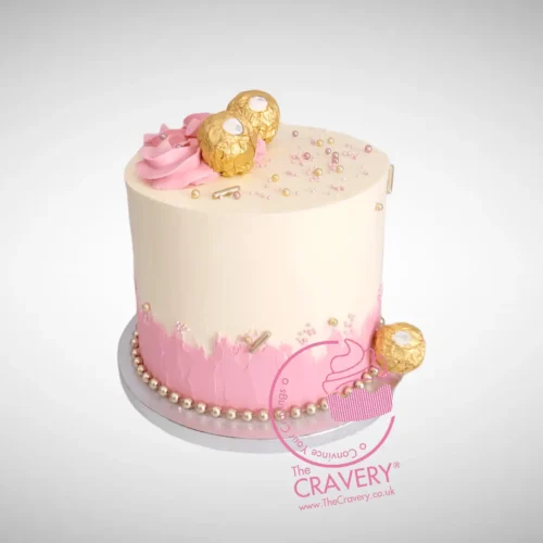 Pink and White Cake from Cake Shop Moseley