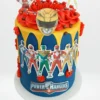 Power Rangers themed birthday cake by The Cravery in Birmingham with vibrant hero designs.