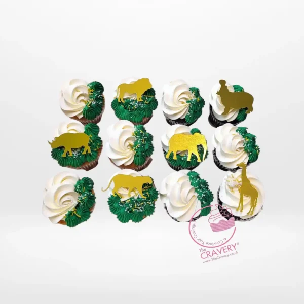 Safari Cupcakes by The Cravery, animal themed cupcakes handcrafted and freshly baked in Sutton Coldfield.