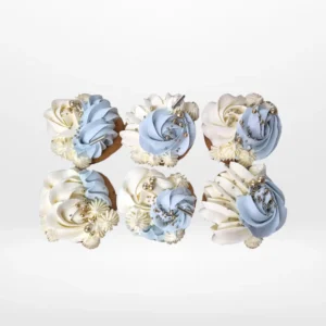 Sage Green Cupcakes by The Cravery, elegant handcrafted cupcakes with sage green buttercream, freshly baked in Birmingham.