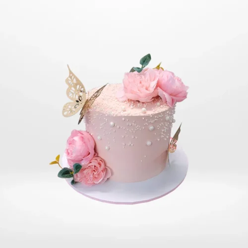 Simple Pink Cake Designs by The Cravery – elegant handcrafted pink buttercream cakes from the best cake shop in Birmingham.