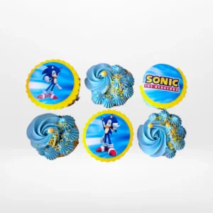 Sonic The Hedgehog Cupcake Topper , The Cravery Birmingham Sonic The Hedgehog Cupcake Topper Cupcakes by The Cravery, blue Sonic the Hedgehog-themed cupcakes handcrafted in Birmingham.