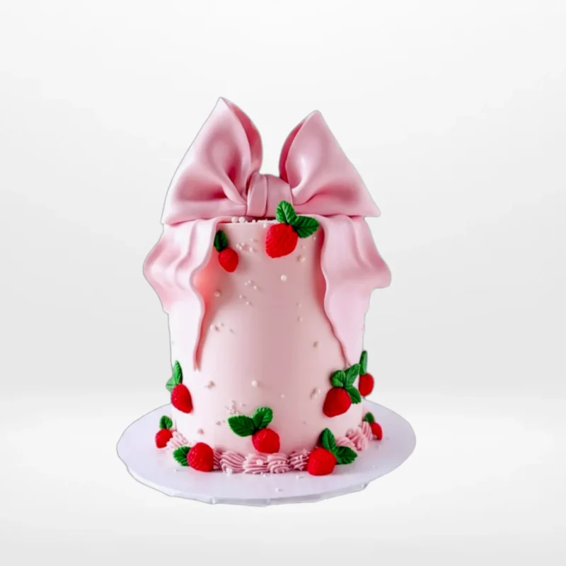Strawberry Cake by The Cravery | Cake Shop Great Barr Fresh Strawberry Cake from The Cravery Cake Shop in Birmingham, topped with ripe strawberries and smooth buttercream.