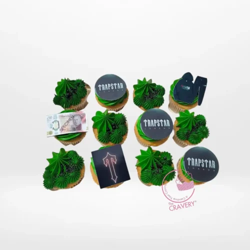 Star Cupcakes by The Cravery, handcrafted Trapstar-inspired cupcakes, freshly baked in Solihull.