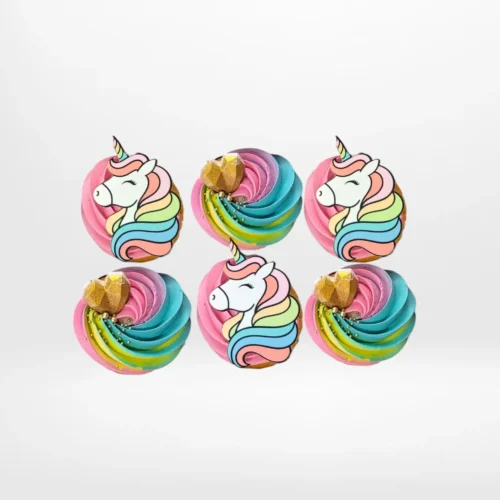 Unicorn Cupcakes by The Cravery, pastel buttercream cupcakes with unicorn decorations, baked fresh in Birmingham.