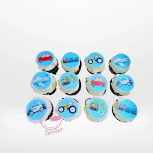 Auto Cupcakes by The Cravery, handcrafted cupcakes with edible car-themed toppers, freshly baked in Birmingham.