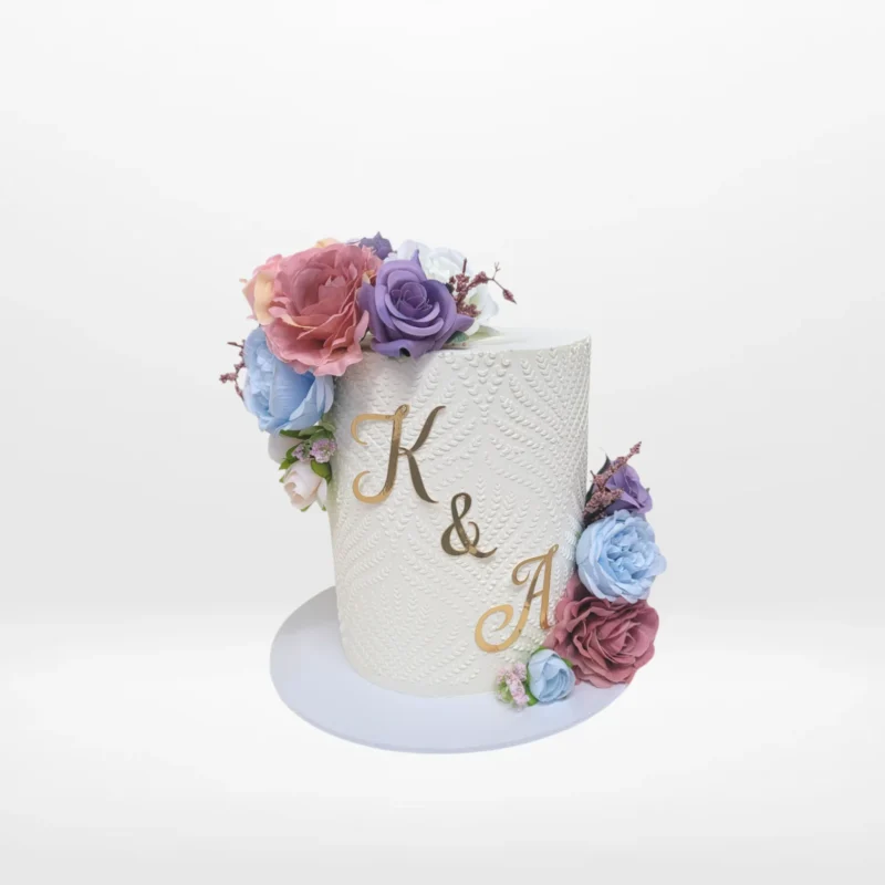 Wedding Cake 50th Anniversary, The Cravery Wedding Cakes Birmingham Wedding Cake 50th Anniversary by The Cravery, elegant handcrafted golden anniversary cake available for wedding cakes in Birmingham.