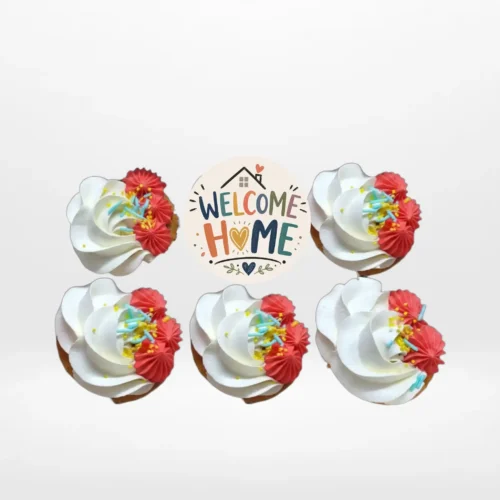 Welcome Home Cupcakes, The Cravery Solihull Welcome Home Cupcakes by The Cravery, handcrafted cupcakes baked fresh from our cupcake shop in Solihull.