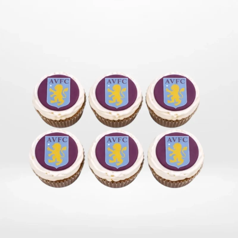 Aston Villa Cupcakes, The Cravery Birmingham Aston Villa Cupcakes by The Cravery, handcrafted Birmingham cupcakes for football fans.