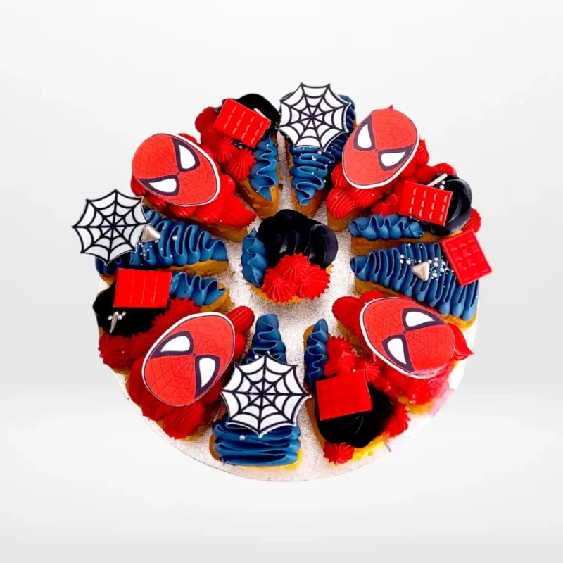 Birthday Cake Pizza with Spiderman, The Cravery Birmingham Birthday Cake Pizza with Spiderman by The Cravery, creative pizza birthday cake from birthday cakes Birmingham.