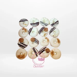 Cream donuts decorated with smooth cream toppings from a cake doughnut shop in Birmingham.