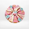 Pizza Cake in Baby Pink by The Cravery, elegant cake pizza cake from cake shop Birmingham.