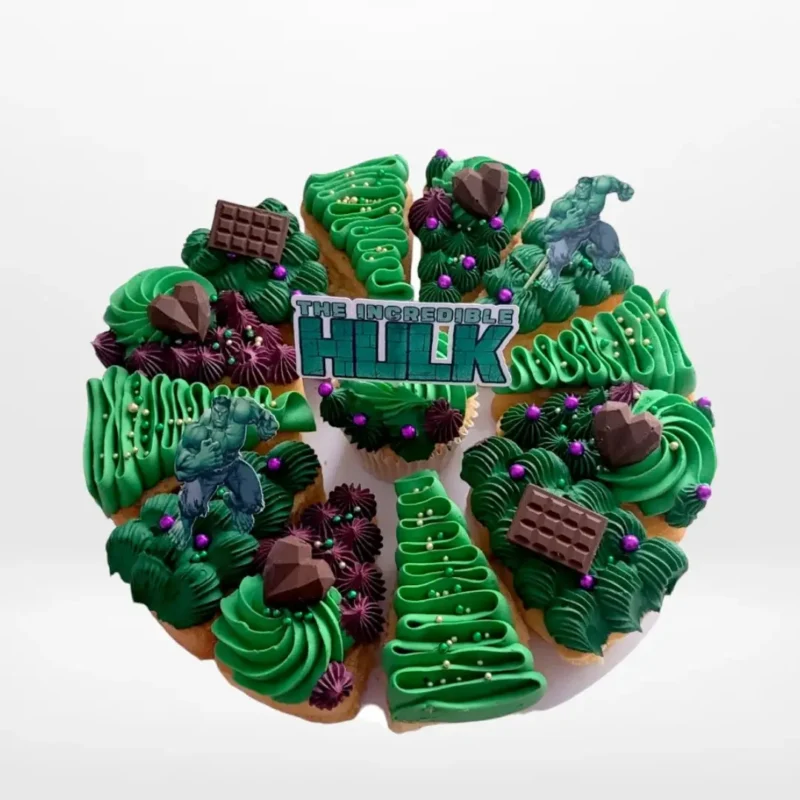Pizza Cakes in Hulk Theme, The Cravery Birmingham Pizza Cakes in Hulk Theme by The Cravery – superhero pizza birthday cake from birthday cakes Birmingham.
