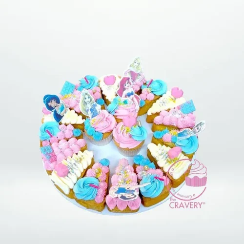 Princess Cake Pizza by The Cravery, princess themed pizza cake from cake shop Birmingham.