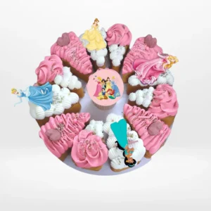 Princess Cake Pizza, The Cravery Birmingham Princess Cake Pizza by The Cravery, princess themed pizza cake from cake shop Birmingham.