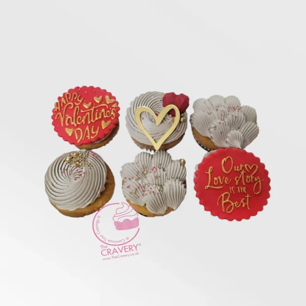 Valentine Cupcake Cake Ideas by The Cravery, heart-shaped romantic cupcakes in Birmingham.