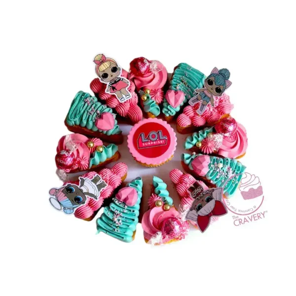 Pizza Cakes LOL Surprise by The Cravery , colourful cake pizza cake from cake shop Birmingham.