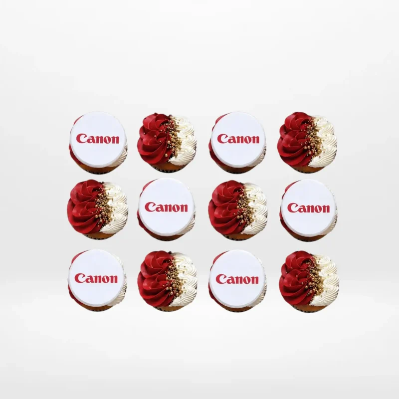 Branded Cupcakes, Birmingham Cupcakes Branded cupcakes with edible printed logos created for Birmingham cupcakes customers.
