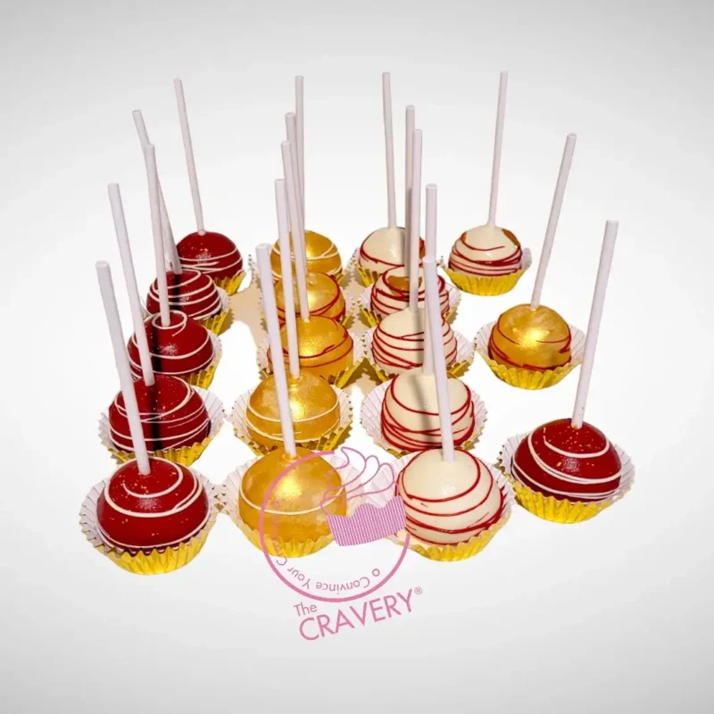 Bridal Cake Pops, Wedding Cakes Birmingham Bridal cake pops decorated with pearls, lace textures, and elegant finishes, designed to complement wedding cakes in Birmingham.