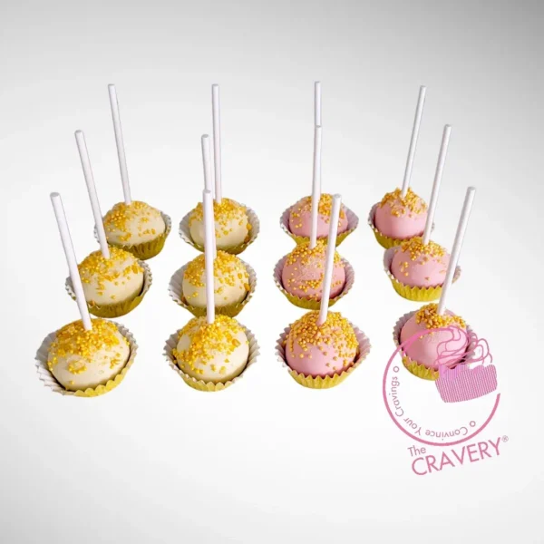 Elegant wedding cake pops decorated with luxury finishes to complement wedding cakes in Birmingham.