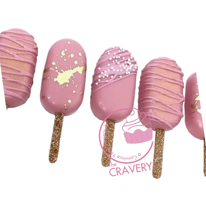 Dusk Cakesicles by The Cravery Elegant dusk cakesicles crafted by cake artist in Solihull