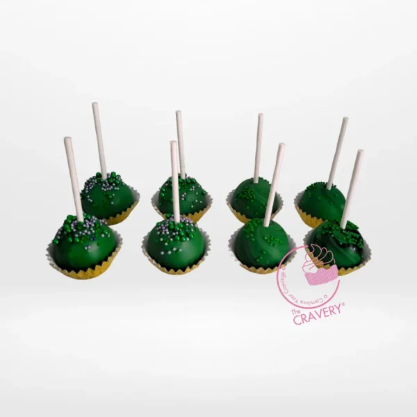 Christmas themed cake pops with festive decorations handcrafted by cake makers in Sutton Coldfield.
