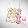 Pink cake pops with elegant decorative finishes, handcrafted to complement birthday cakes in Birmingham.