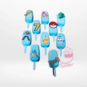Pokemon Mini Cakesicles, Cake Shop Birmingham Pokemon mini cakesicles handmade at a cake shop in Birmingham.