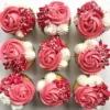 Rose cupcake with delicately piped buttercream petals, handcrafted for Birmingham cupcakes customers.