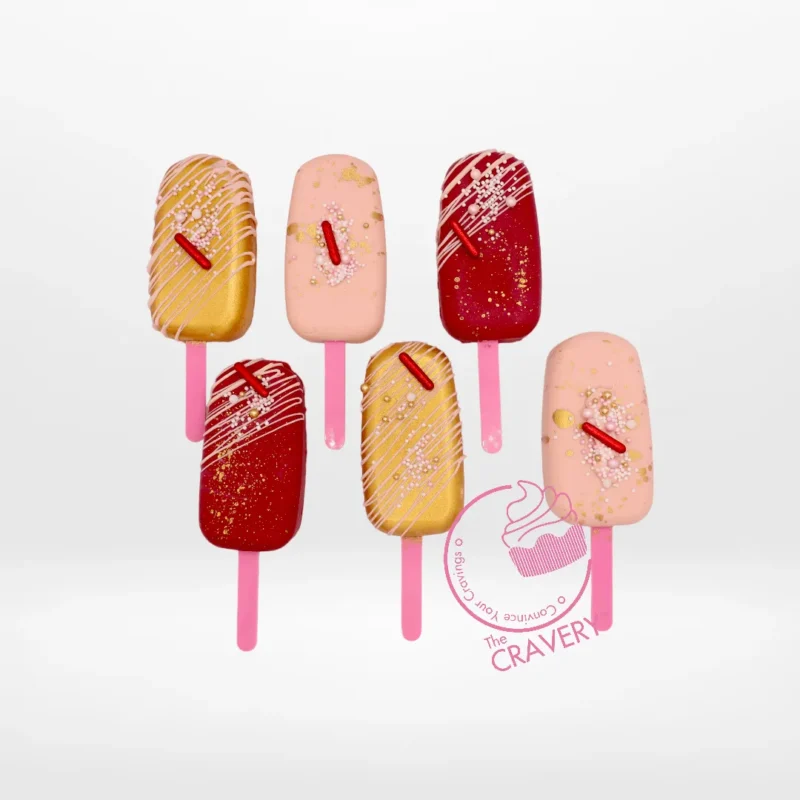 Anniversary Mini Cakesicles by The Cravery Anniversary Mini Cakesicles handcrafted for celebrations in Solihull