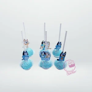 Bluey Cake Pop, Cake Pops from Best Bakery Birmingham Bluey themed cake pop handcrafted by the best bakery in Birmingham.