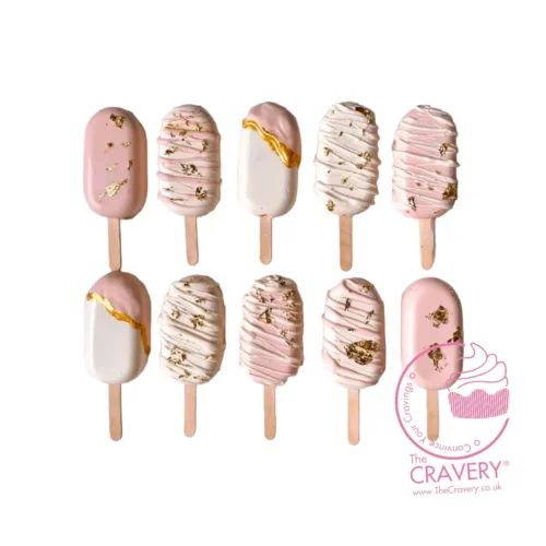 Bridal Shower Cakesicles handcrafted at a cake shop in Birmingham city centre