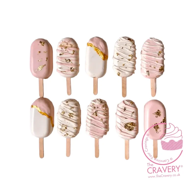 Bridal Shower Mini Cakesicles by The Cravery Bridal Shower Mini Cakesicles handcrafted in Birmingham city centre