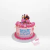 K Pop birthday cake with edible prints, bold colours, and personalised decorations.