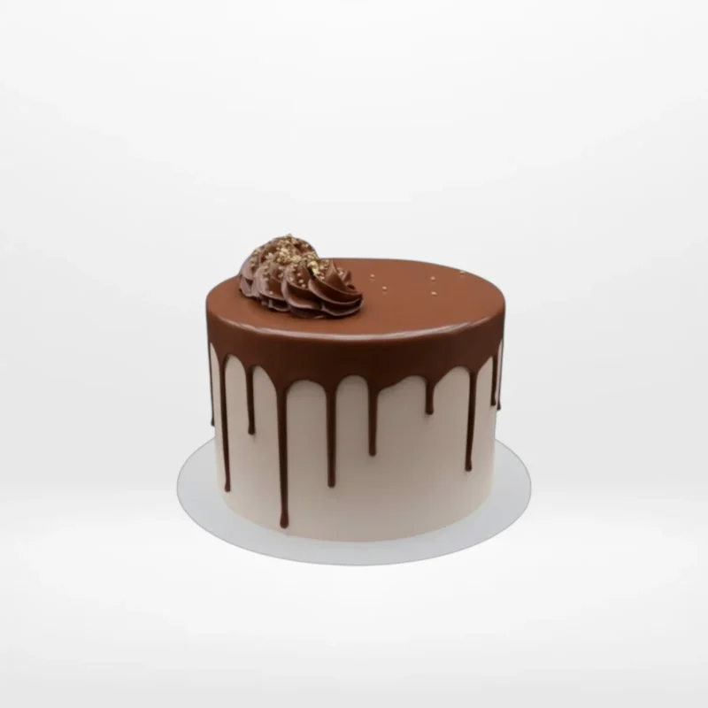Flourless Cake Birmingham Custom celebration cake with smooth buttercream finish made in Birmingham.