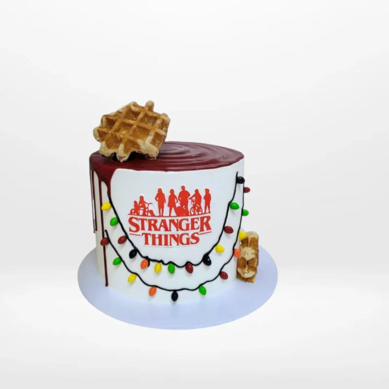 Stranger Things Cake Birmingham Stranger Things Cake with dark design and bold decoration made in Birmingham.