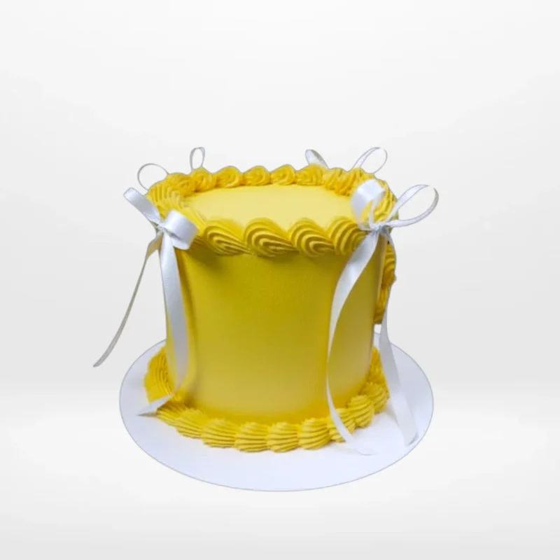 Tall Plain Cake Birmingham Custom celebration cake with smooth buttercream finish made in Birmingham.