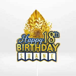 Premium personalised 18th birthday cake topper with layered 3D design from Cake Shop Walsall.