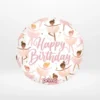 Ballerina balloon with elegant pink ballet-themed design prepared in Walsall.