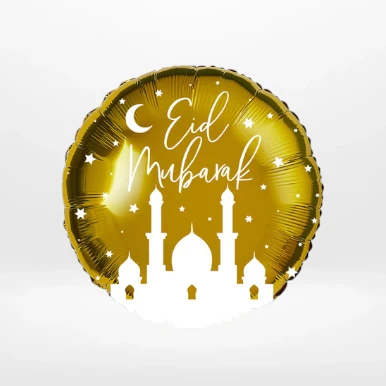 Eid Mubarak balloon with elegant festive design from Cake Shop Wolverhampton.