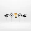 Football candles for football-themed birthday cakes in Birmingham.