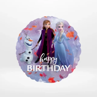 Frozen balloon with magical blue themed design prepared in Birmingham.