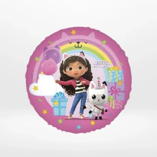 Gabby's Dollhouse balloons with colourful character-themed design prepared in Birmingham.