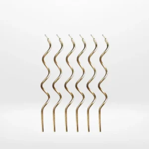Gold curly candles for celebration cakes from Cake Shop Birmingham.