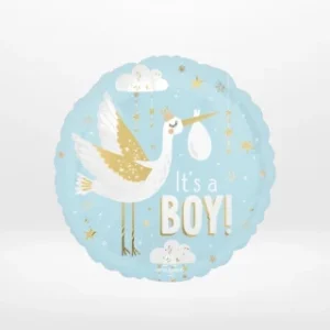 Baby boy balloon with blue decorative styling and cheerful design prepared in Birmingham.